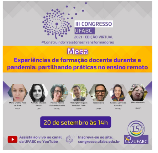 Publicity for the Round Table event at the III UFABC 2021 Congress Source: NETEL/UFABC